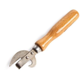 фото Нож консервный с деревянной ручкой лакированный