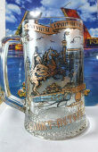 фото Кружка для пива стеклянная 500мл Санкт - Петербург бронза 1086