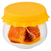 фото Банка фарфоровая для меда, варенья с силиконовой крышкой 0,18л Lefard Соты 359-565