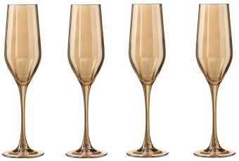 фото Бокалы стеклянные для шампанского 160мл 6шт Luminarc Золотой Мед Р9307