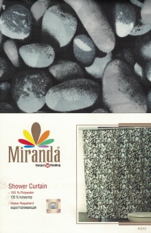 фото Штора для ванной тканевая 180*200 Miranda Rocks