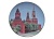 фото Тарелка декоративная настенная d20 + подставка Дулевский фарфор Москва Кремль 084082