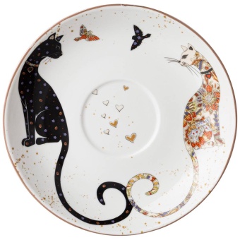 фото Чайный набор фарфоровый 4 предмета 250мл Lefard Парижские Коты 104-831
