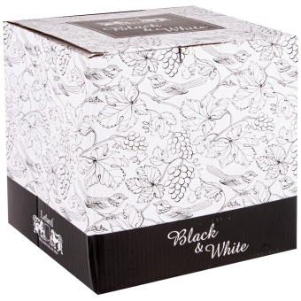 фото Чайный набор керамический на подставке 13 предметов 230мл Lefard Black & White 155-601